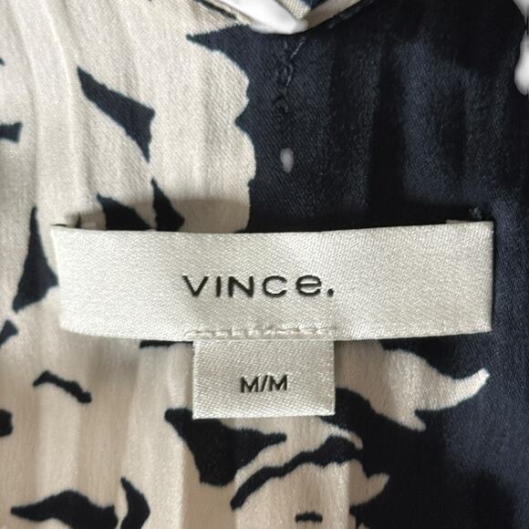 Vince Dress Arboretum short two tone crushed satin size Medium M - Picture 3 of 5